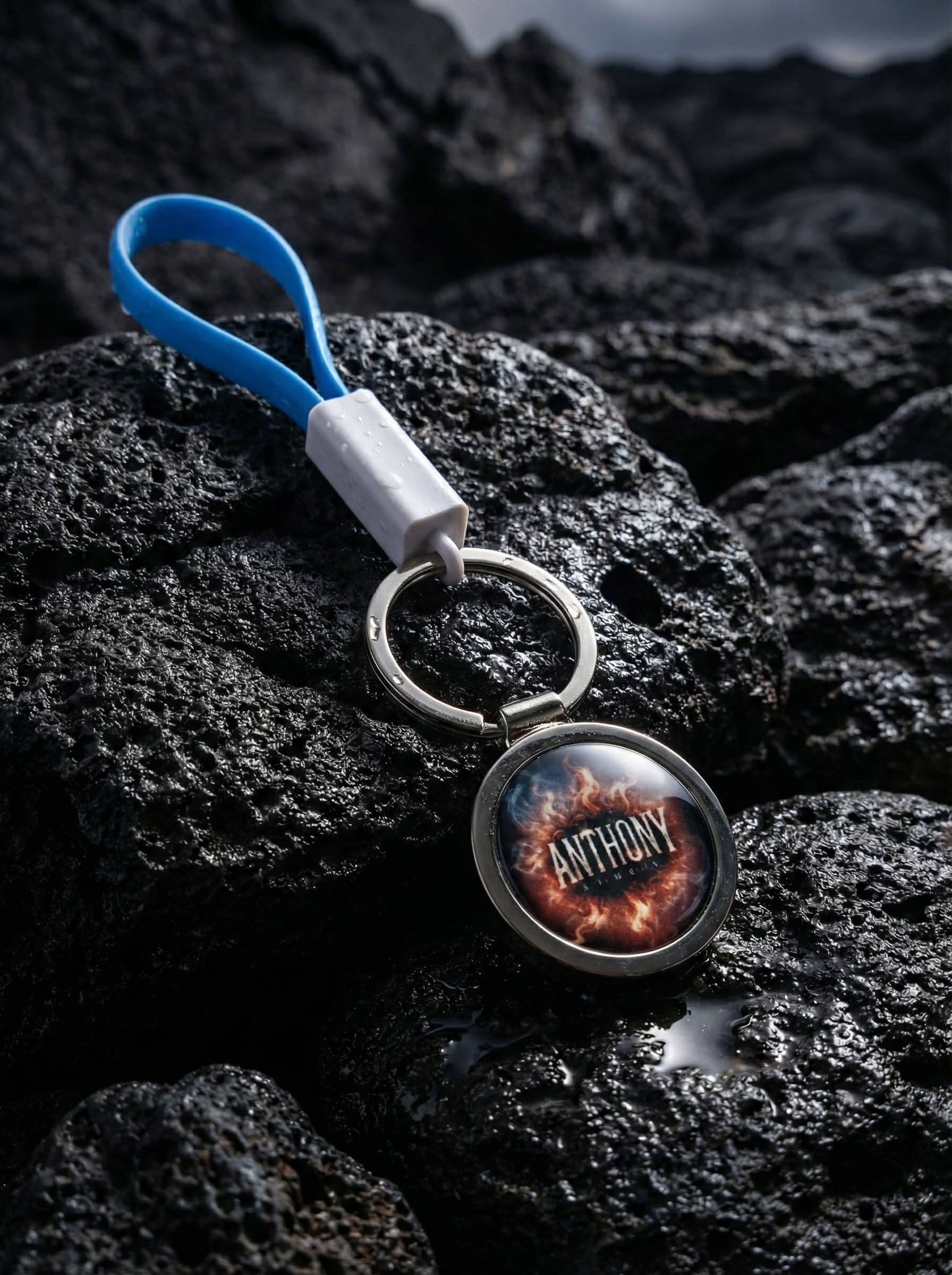 Porte-clés Rock Premium – Édition Album “Anthony” – Design Flamme